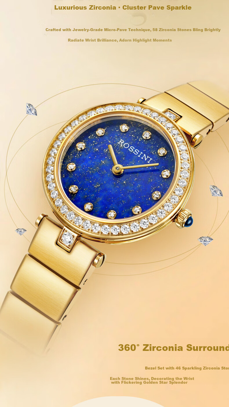 Rossini New Quartz Women's Watch Minimalist Luxury Birthday New Year Valentine's Day Gift for Women 7