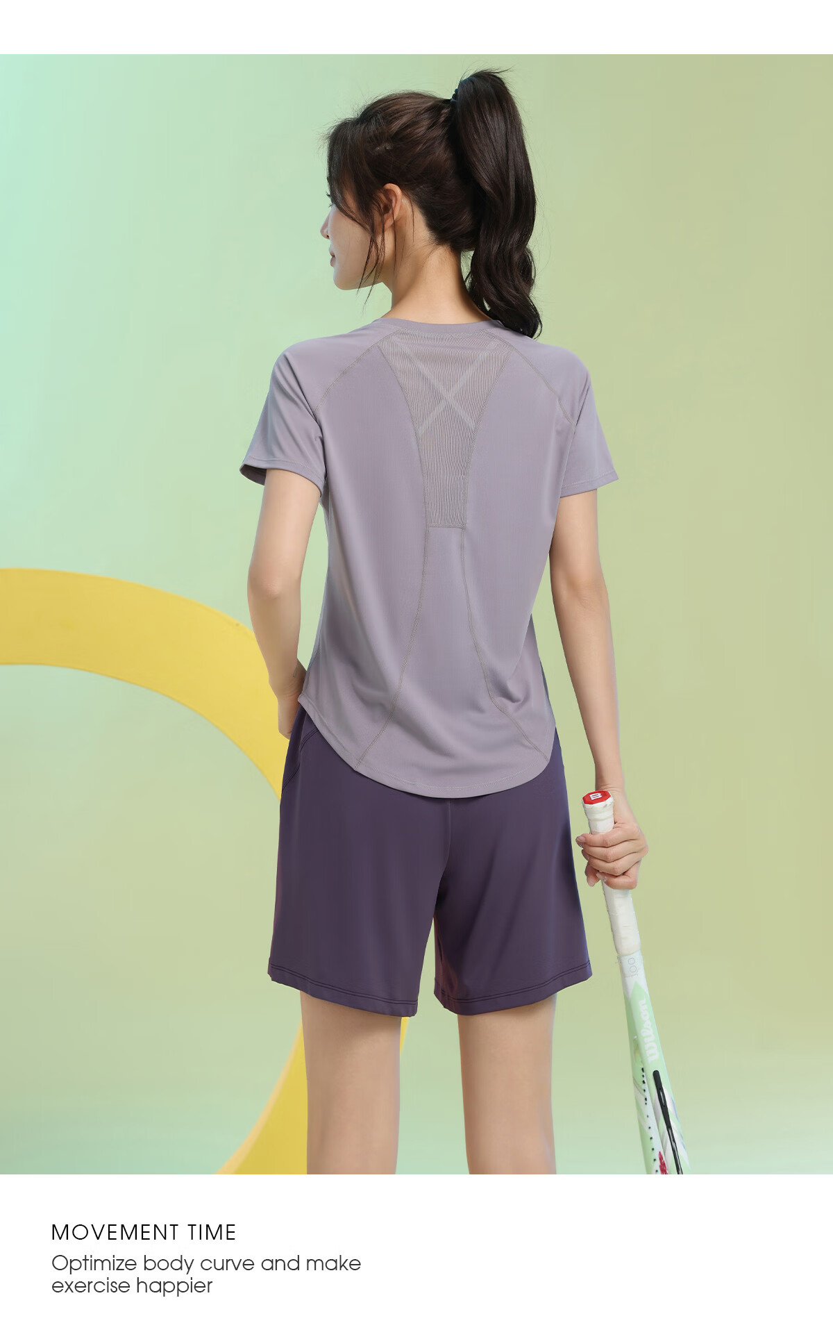 Baisirong Professional Women's Badminton Two-Piece Set Summer Short Sleeve Quick-Dry Slim Outdoor Fitness Running Sportswear 11