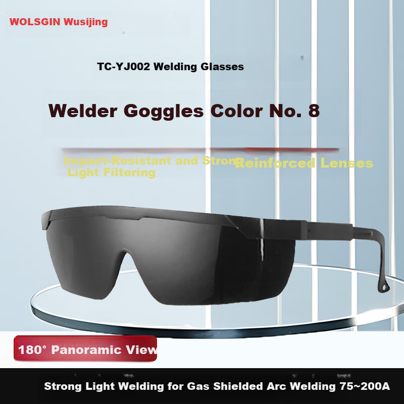 WOLSGIN Welding Glasses for Welders, Anti-Strong Light Protective Goggles, Splash and Eye Protection, Welding Safety Goggles, Shade 8