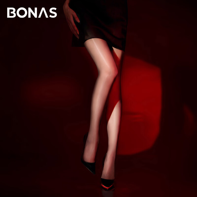 Bonas Women's Sheer Glossy Cuttable Thin Skin-Enhancing Sexy Stockings Black 2 Pairs