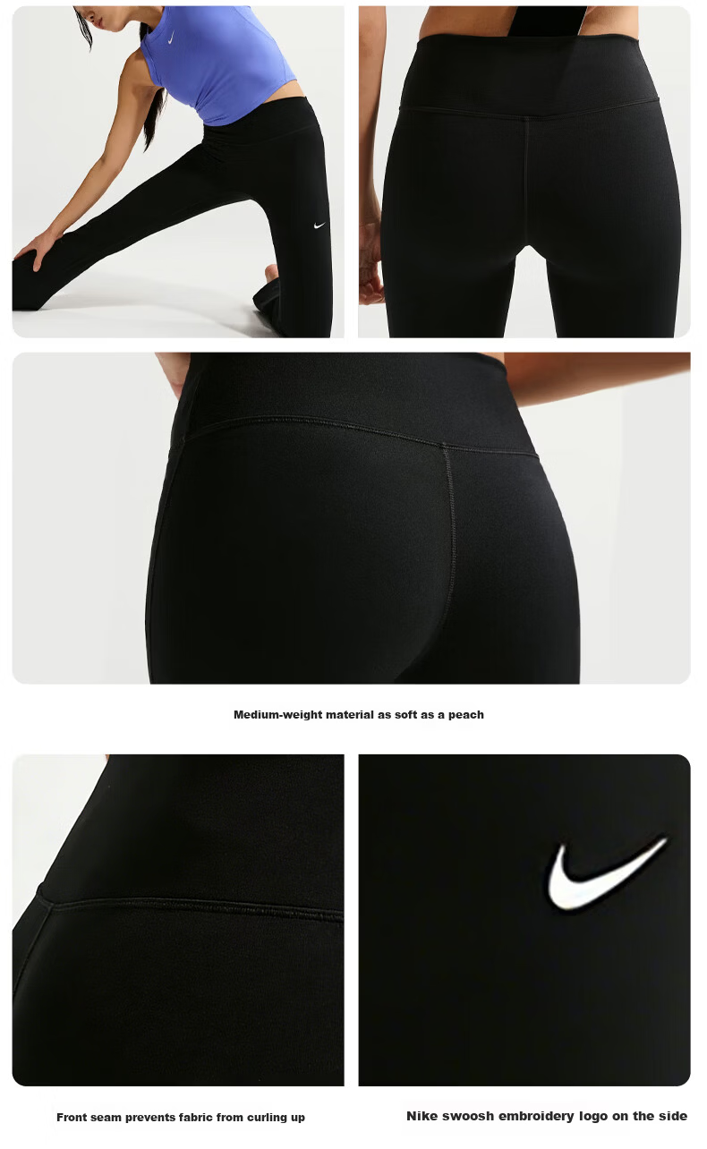 Nike Women's Casual Woven Wide-Leg Pants IQ0343-010 Black/Grey XL 6