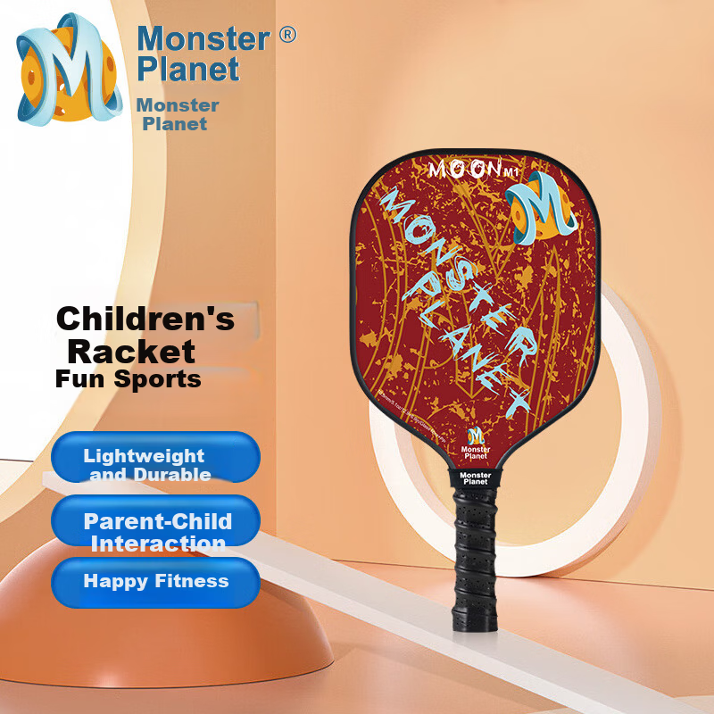 Monsterplanet Kids Pickleball Paddle Set Indoor Outdoor Fitness Sport