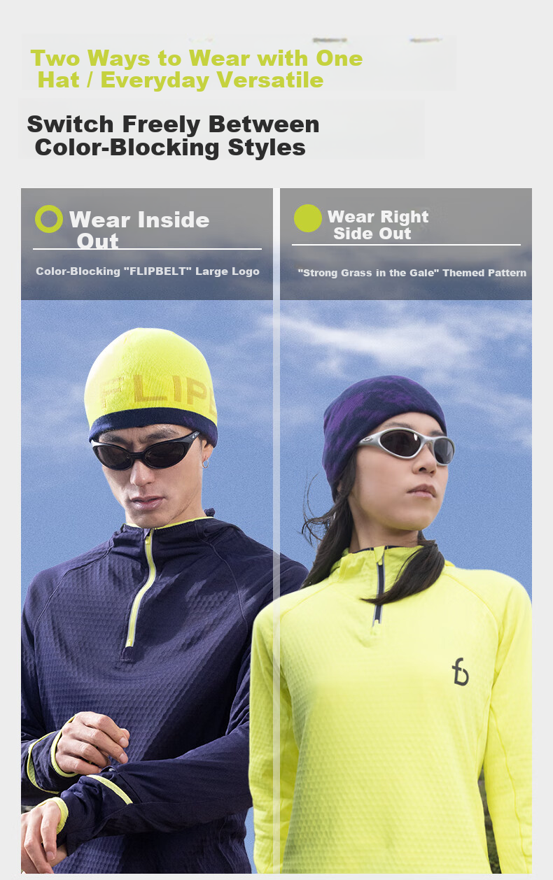 Feibit Merino Wool Hat Unisex Antibacterial Warm Knitted Sports Cap Anti-Pilling Ear Protection Cold Resistant Snow Pink 8