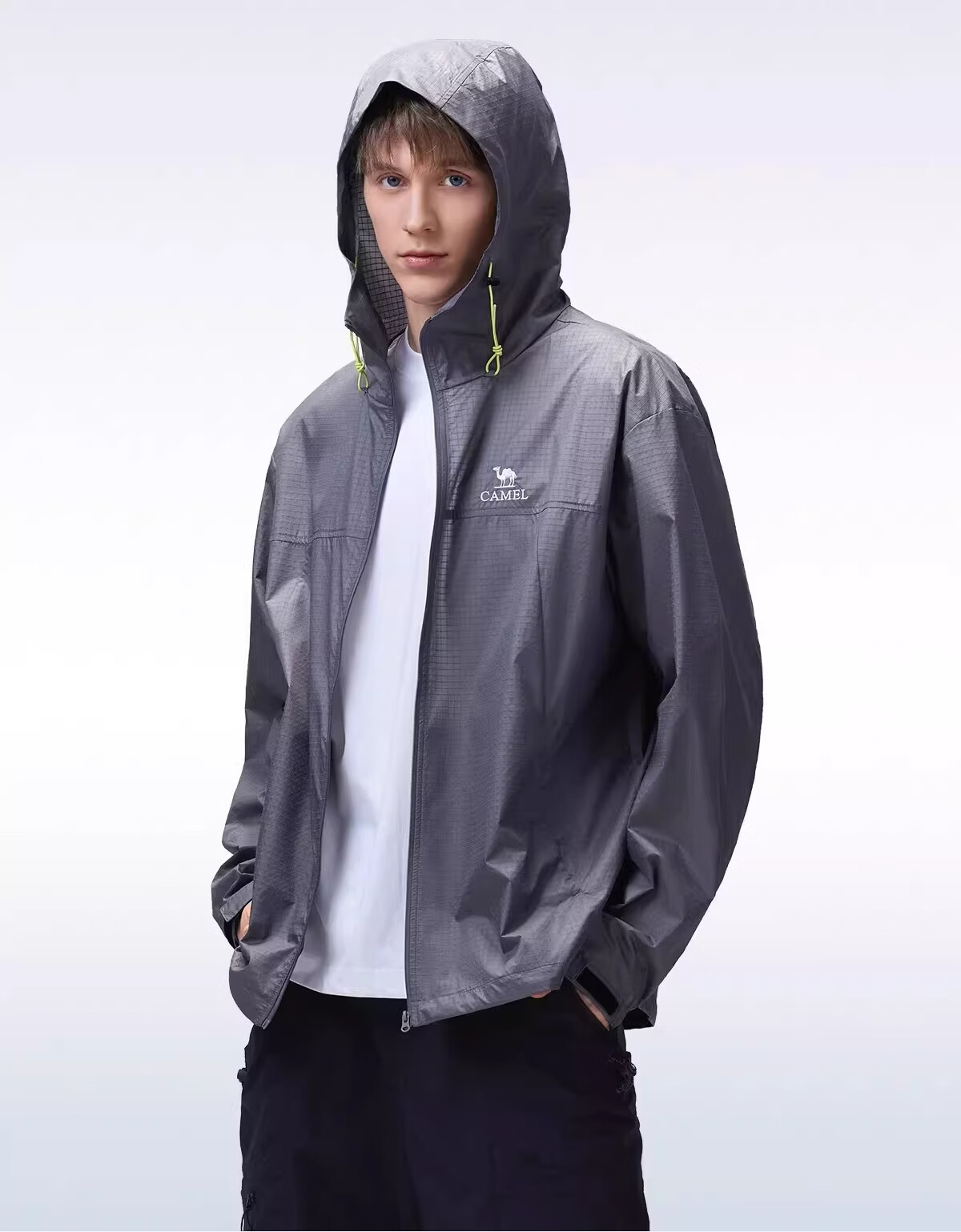 CAMEL Outdoor Sun Protection Jacket 2026 Spring Summer New Breathable Hooded Windproof Water-Repellent Durable Sports Jacket for Women R170 2
