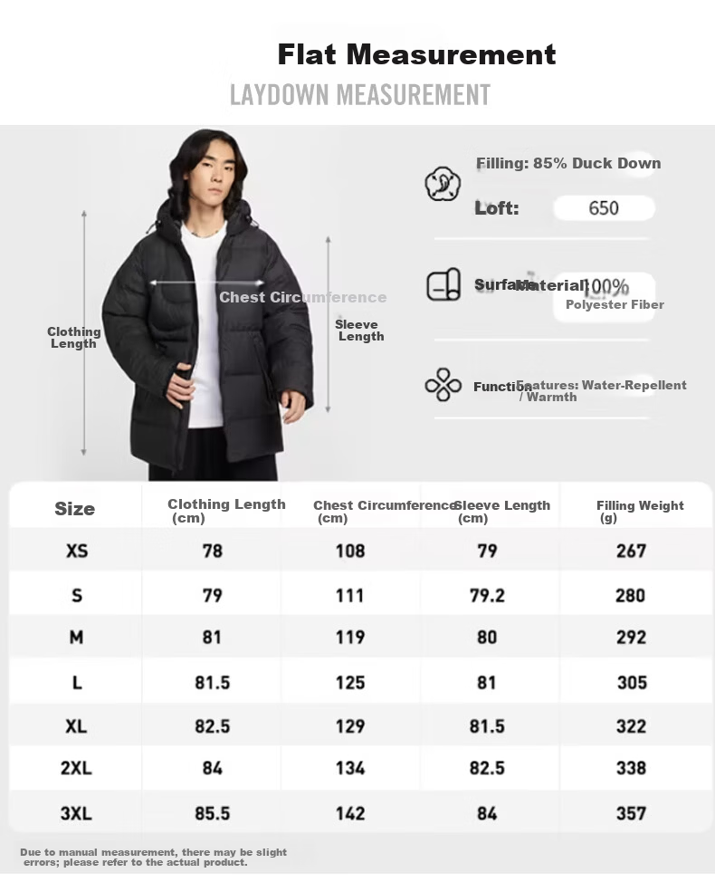 NIKE Men's Winter Long Hooded down Jacket, Sports Cold-Proof Coat DV1134-010 Black 2XL 6