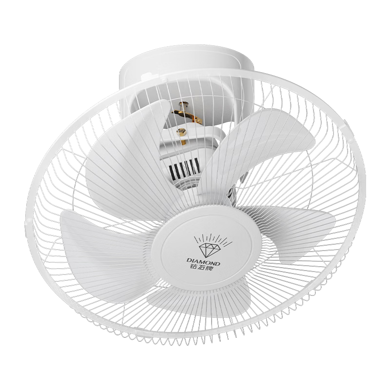 DIAMOND 16-inch Rooftop Ceiling Fan with Oscillation, White Plastic Blades, 3-Speed, for Home, Living Room, School, Restaurant, Commercial Use