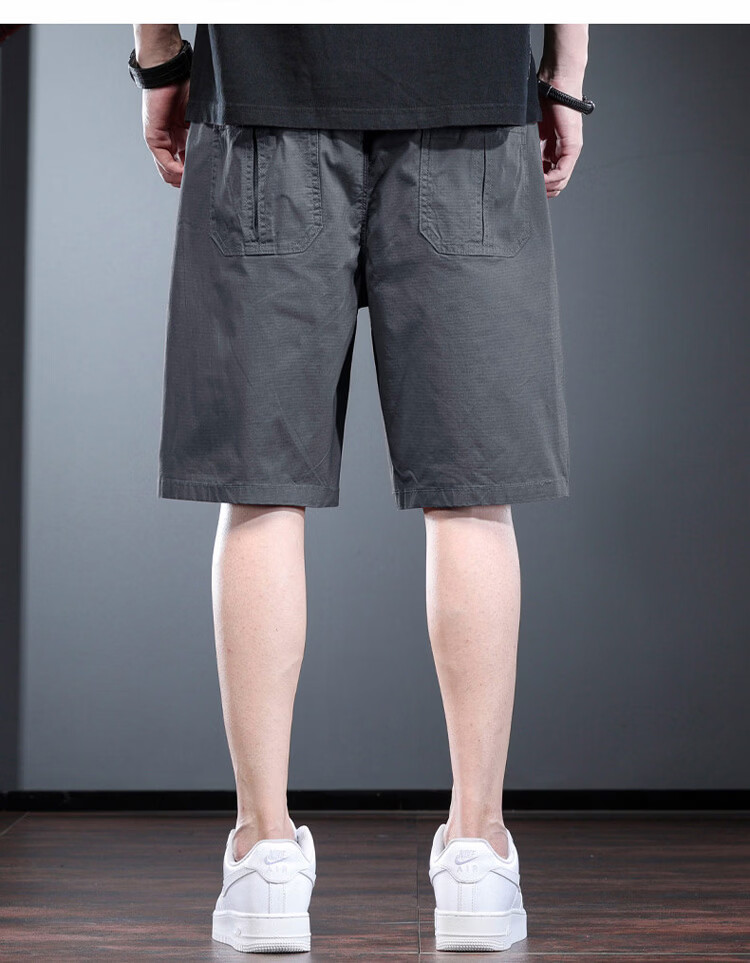 JEEP Men's Summer Ice Silk Workwear Cargo Shorts Loose Casual Outdoor Pants Wine Red XL 14