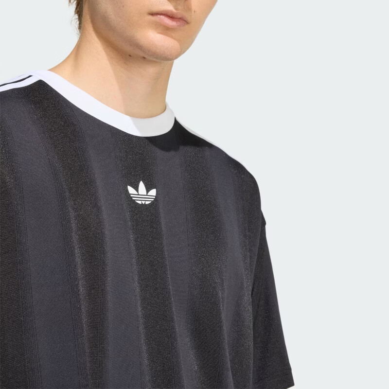 Adidas Originals Men's JACQUARD JERSEY Short Sleeve Top KD5830 Black 2XL 6