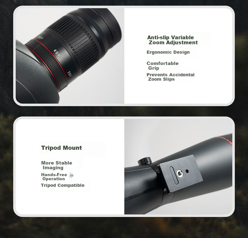 Leilong Pursuer 15-45X70ED High-Definition High-Power Professional Outdoor Adult Target and Bird Watching Monocular Telescope 31