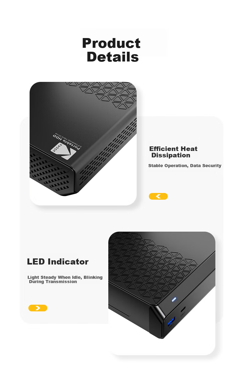 KODAK Kodak External Hard Drive 4TB 3.5-inch Type-C USB 3.2 Desktop Mechanical Hard Drive Large Capacity External Home Office Storage P210 13