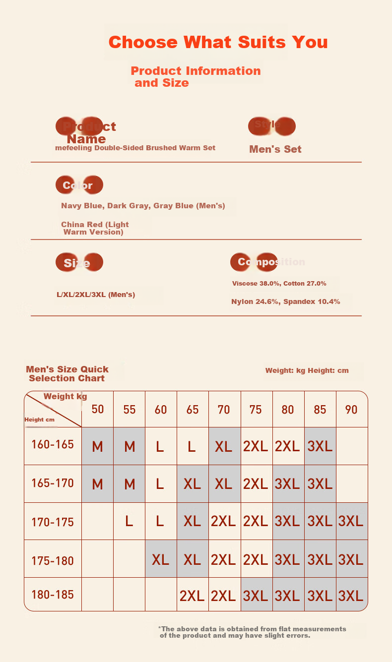 Me feeling Men's Thermal Underwear Set Plus Size Middle-aged and Elderly Fleece-lined Thickened Acrylic Heating Autumn Winter New Plush Base Shirt 4