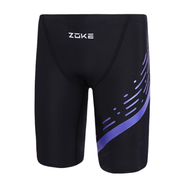 ZOKE Youth Boys Five-Point Swim Trunks Swimming Training Competition Racing Quick-Dry Chlorine-Resistant 126326871 Black Size 150