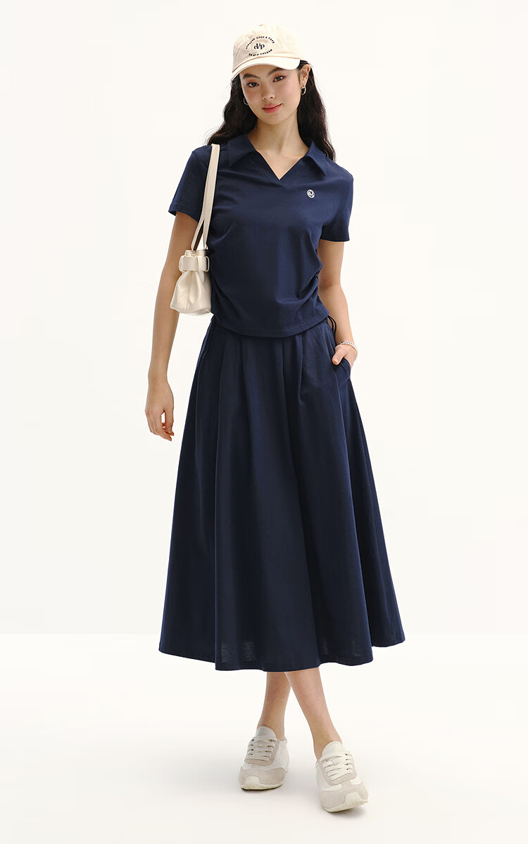 Semir Summer Women's Cotton Polo Shirt and Skirt Set 2026 Commuter Two-Piece Outfit 101326117008 2