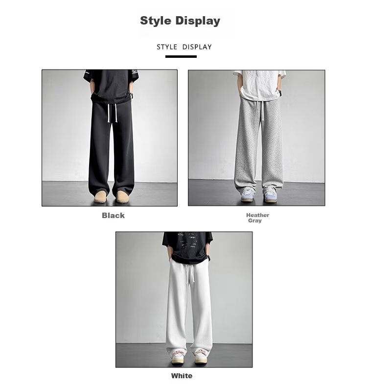 NASA GISS Men's Casual Pants Trendy Loose Fit Straight Leg Cargo Pants Black XL 2