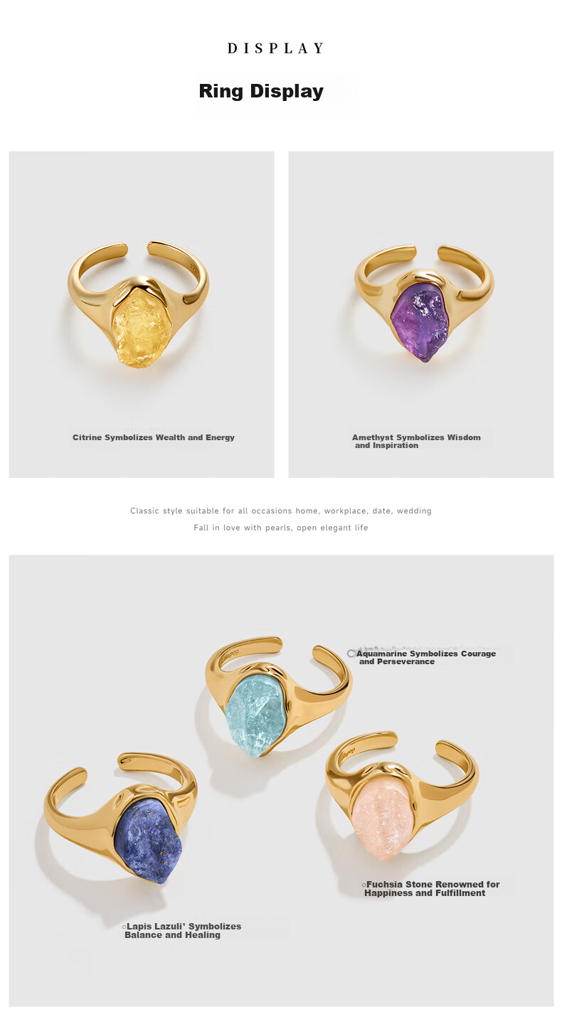 Amber Lollipop Wang Yuwen Crystal Adjustable Open Ring for Women Finger Ring 520 Valentine's Day Birthday Gift for Girlfriend Wife 17