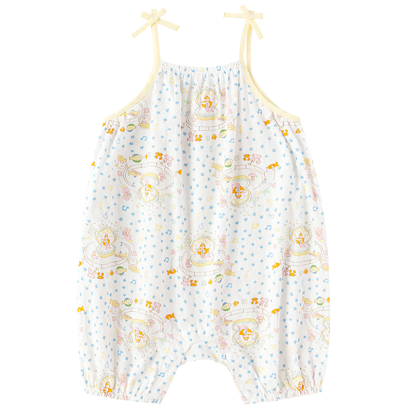 Balabala [balaOne] Baby Romper Infant Jumpsuit Girls 2026 Sweet Strap Design