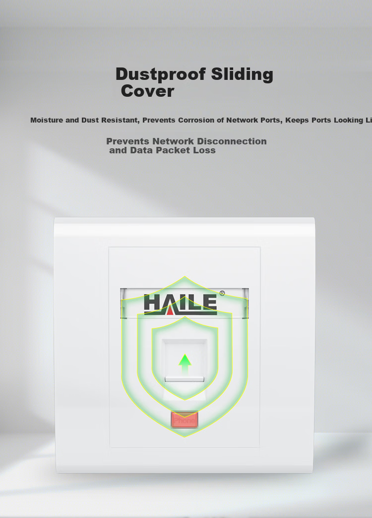 HAILE Haile Network Panel Set HT-861C6 Single Port Panel + Category 6 Network Module 5