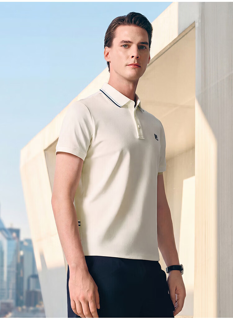 FILA Elite Men's Knitted Short Sleeve Polo Shirt 2026 Summer Simple Basic Casual Top 32