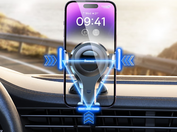 Baseus Car Phone Holder, Suction Cup Navigation Mount for Car Dashboard, Front Windshield And Center Console Holder 5