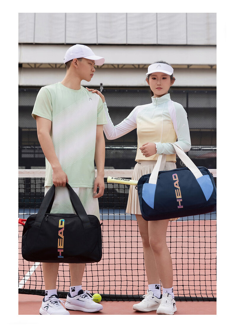 HEAD Badminton Bag Wet and Dry Separation Travel Bag Men's Handheld Sports Bag Fitness Bag Luggage Bag Women's Swimming Bag 8