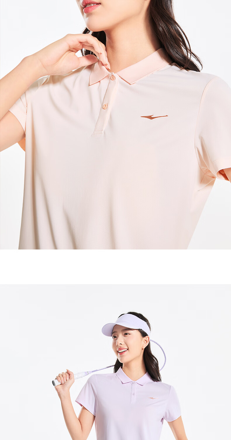 Erke Women's Micro Collar Short Sleeve T-Shirt Summer Sports Polo Shirt Moisture-Wicking Quick-Dry Ice Cool Casual Outdoor Base Layer Collared Tee 16