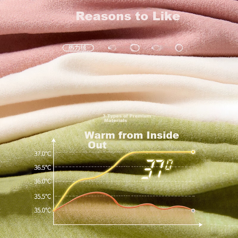 BOPRUIEY Women's Thermal Underwear Set Wool Silk 7A Antibacterial Mite-Resistant Autumn Top and Bottom Base Layer Apricot Color