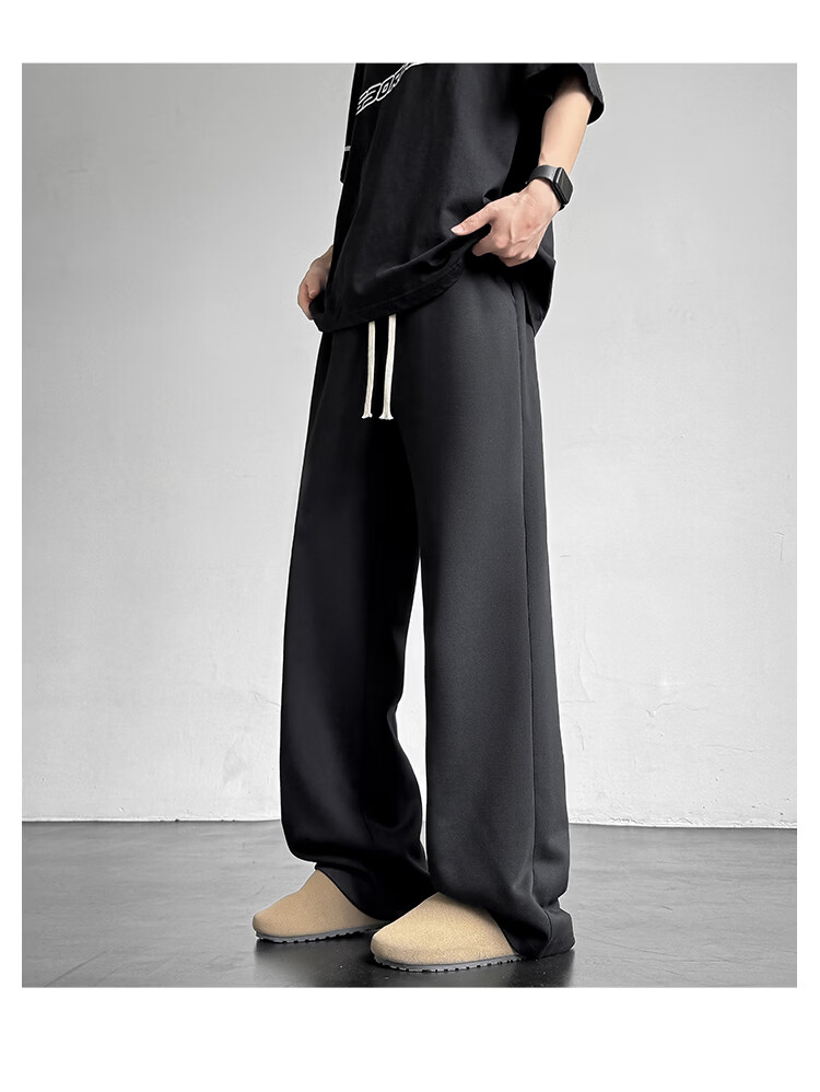 NASA GISS Men's Casual Pants Trendy Loose Fit Straight Leg Cargo Pants Black XL 3