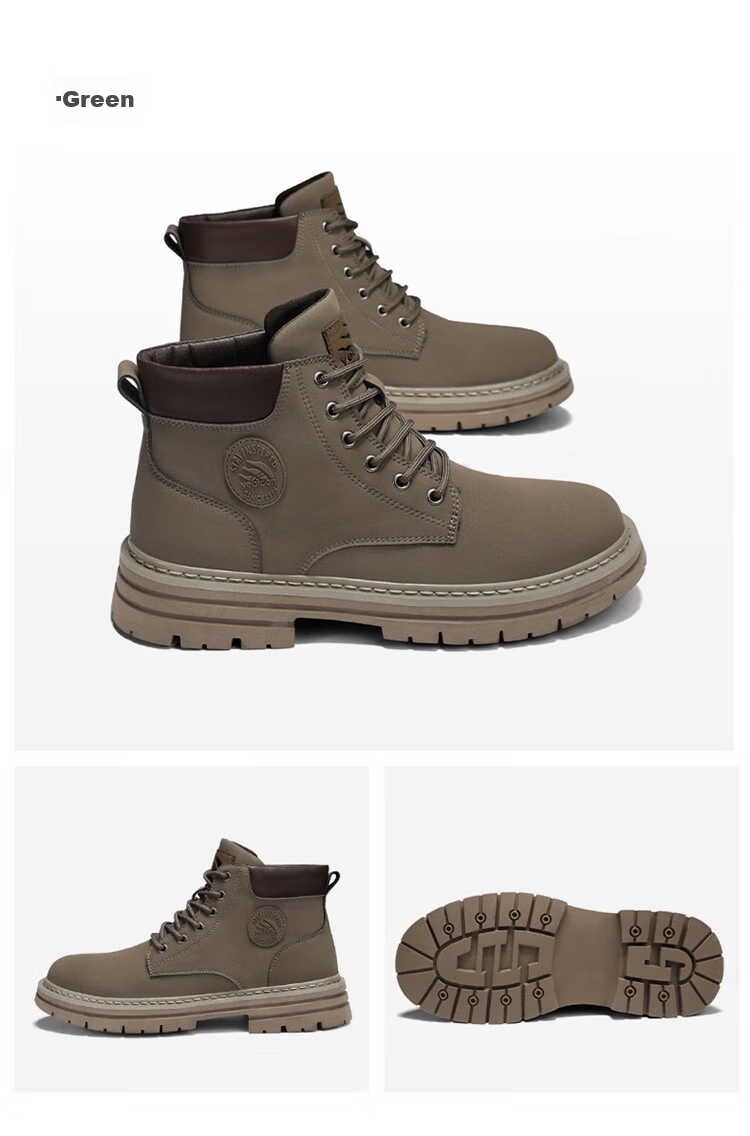 Yierkang Martin Boots Autumn And Winter Men's Retro High-Top Yellow Boots, Durable Outdoor Casual Work Boots Versatile Shoes for Me 20