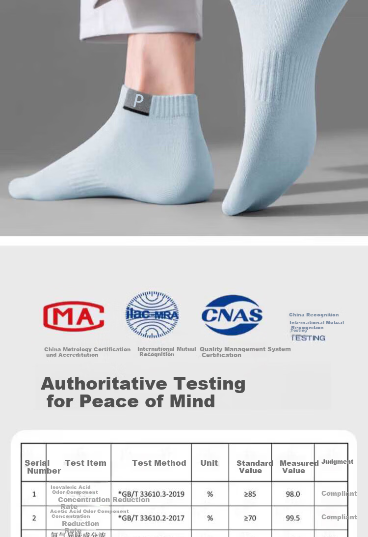 JEEP Men's Summer Socks 100% Cotton + 10A Antibacterial Odor-Resistant Sweat-Absorbing Durable Sports Casual Socks 3