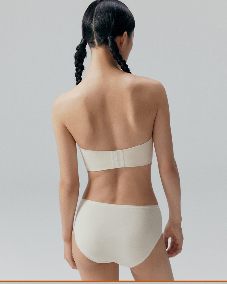 NEIWAI Orange Label Zero-Worry Strapless Non-Slip Wireless Fixed Cup Bra Breathable Detachable Straps Women's Underwear 8