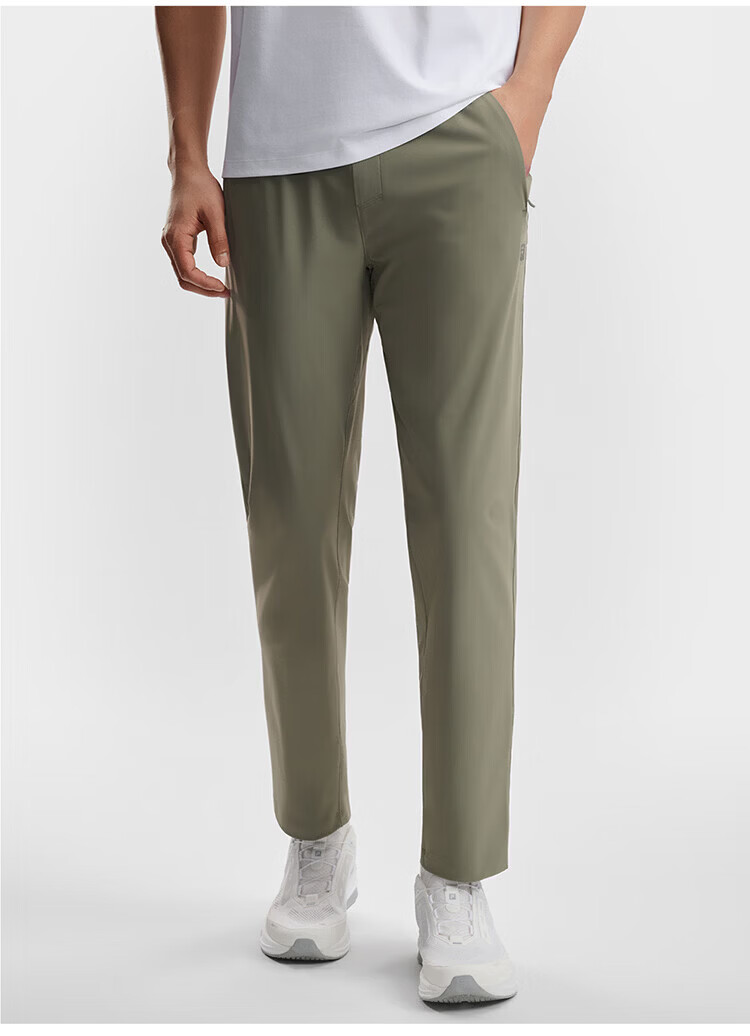 FILA Official Men's Knitted Long Pants 2026 Summer Cooling Sun Protection Fitness Straight-Leg Sports Pants 37