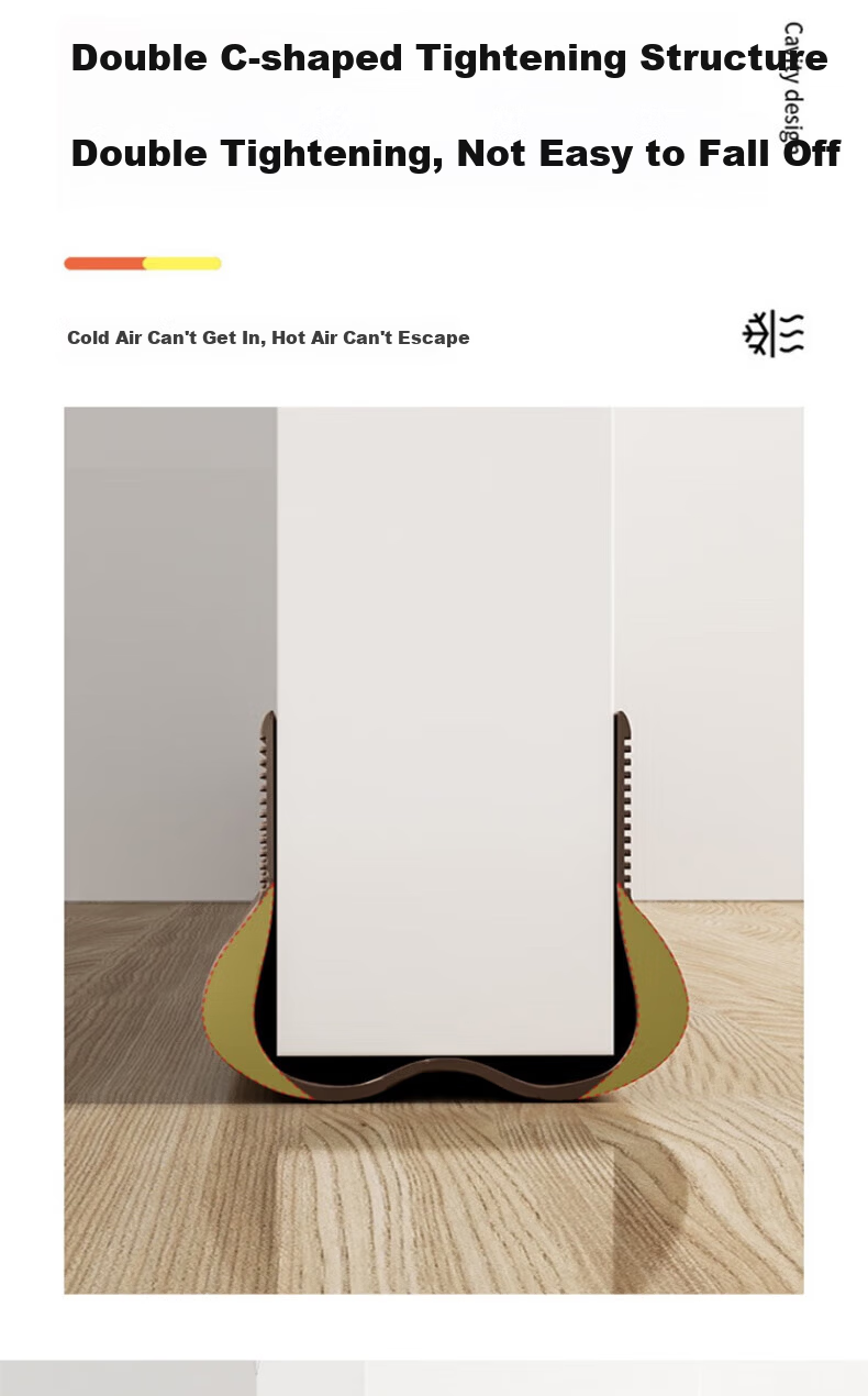 Yupinfengmao White Door Gap Draft Stopper Self-Adhesive Door Bottom Seal Strip Dustproof Windproof Bathroom Door Water Barrier Strip 5
