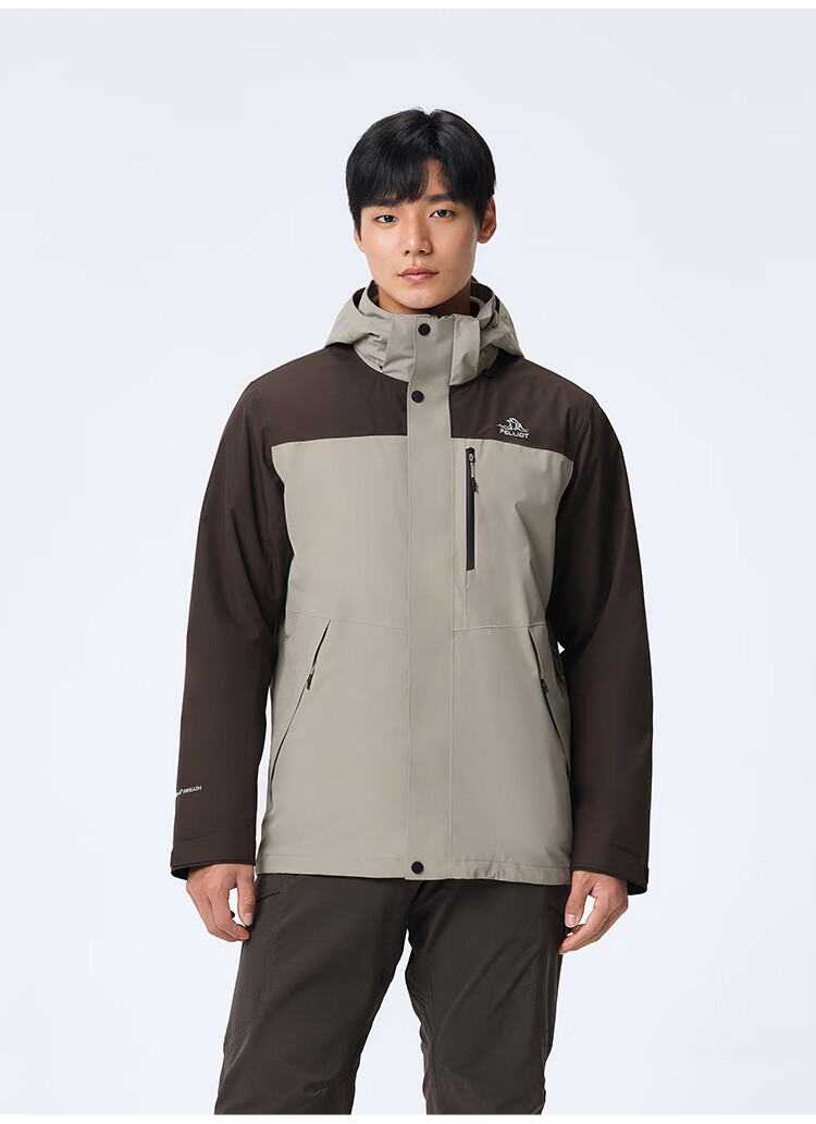 Pelliot Mountain Classic 3.0 3-in-1 Waterproof Jacket Spring Autumn Unisex Warm Coat 125301055 Purple L 22