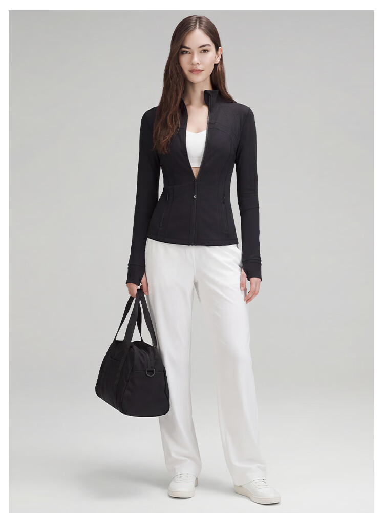 JD Jingzao 2026 New Spring Summer Define Women's Sports Jacket Running Fitness Slim Fit Coat Black L 11