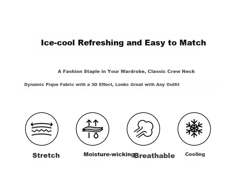 JEEP SPIRIT Men's Summer Ice Silk Breathable Quick-Dry Two-Piece Outdoor Casual Cool Short Sleeve and Pants Set 4