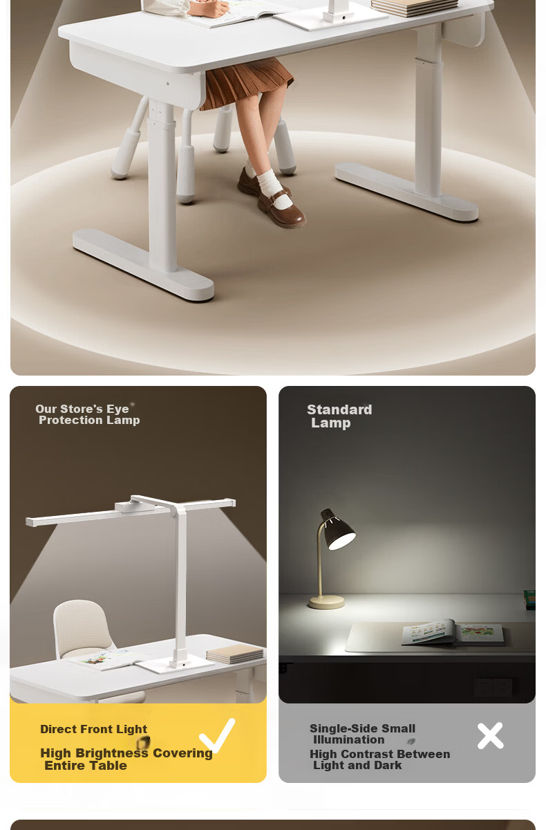 Boraer National AA Grade Desk Lamp Eye Protection Study Reading Lamp Children's Student Dedicated Desk Writing Large Road Lamp Clock Eye Protection Lamp 6