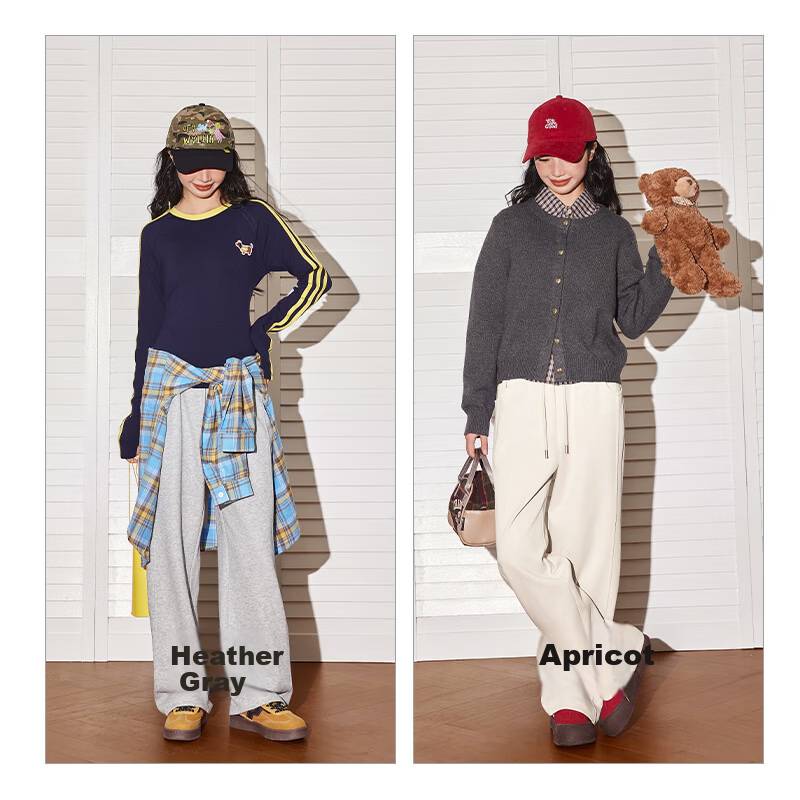 TonLion Women's Wide-Leg Straight-Leg Pants Spring Autumn New Casual Trendy Patchwork Slim Loose Sports Pants for Women