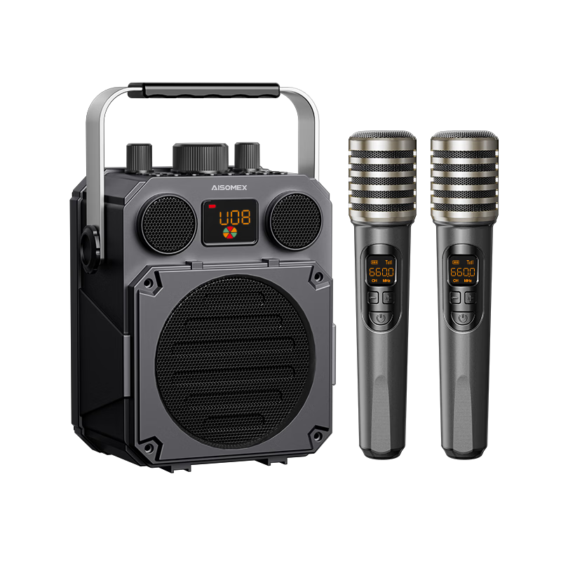 Aishuomei KTV Karaoke Microphone Speaker All-in-One Home KTV Set Portable Outdoor Handheld Karaoke Speaker