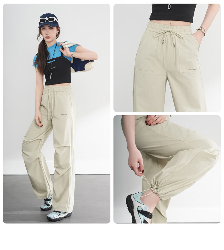 Free Style Women's Cargo Pants Summer Thin 2026 New High Waist Slim Waterproof Quick-Dry Outdoor Paratrooper Hiking Tactical Pants 19