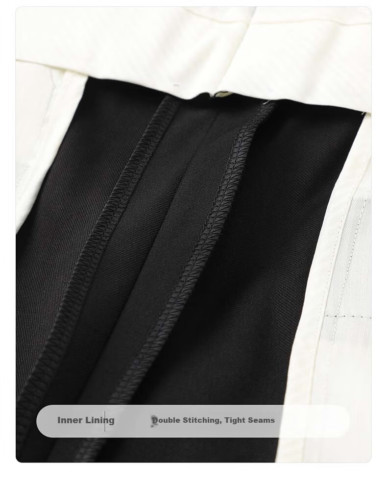 Langdeng Business Men's Formal Dress Pants Spring Autumn New Easy-Care Straight Slim Fit Commuter Suit Trousers for Men 27