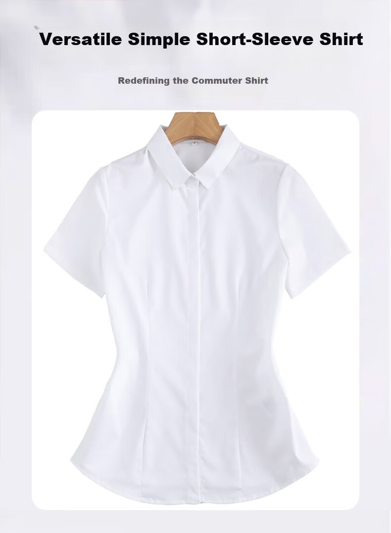 Romon Business Casual Women's Spring Fashion Professional Style Casual Lapel Long Sleeve Shirt Gray S 2