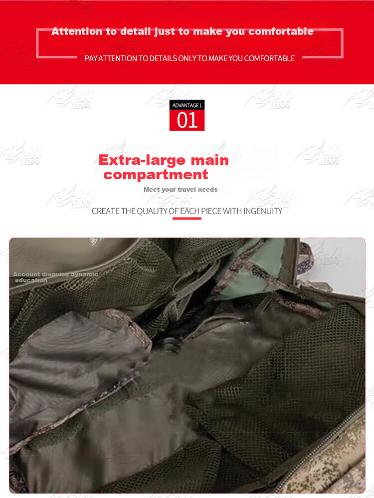 Huaiyi Camouflage Assault Backpack Outdoor Tactical Double Shoulder Training Mountaineering Bag Jungle Starry Sky [Jing Warehouse] 7