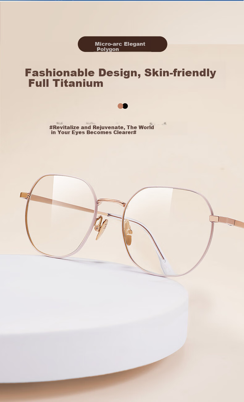 Xiyanghong Pure Titanium Reading Glasses for Women, Fashionable High-End Anti-Blue Light Mother's Day Gift for Mom, New Model E301 200 Degrees 2025 2