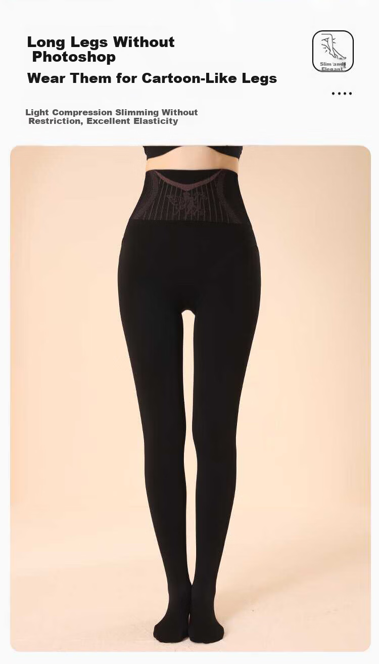 Zaisuo 300g Light Leg Magic Base Pants Tights for Women Autumn Winter Thickened Fleece High Waist Slimming Footed Glossy Socks 8