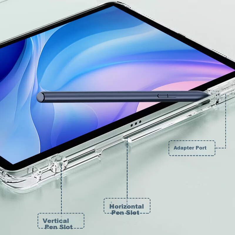 JPLAYER Huawei MatePad SE 10.4 Inch 2023 Tablet Case Three-Fold Stand Full Coverage Lightweight Portable Non-Slip Shockproof TPU Lavender