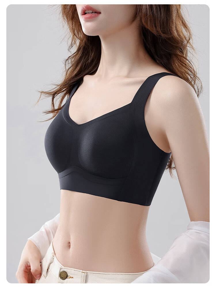 Urban Beauty 2-Pack Lightweight Seamless Foundation Liquid Sports Bra Anti-Sagging Side Support Wire-Free Push-Up Vest Bra 30