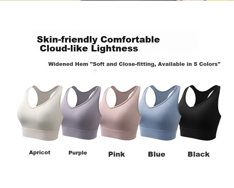 Baisirong Women's Gym Sports Bra Outdoor Running Shockproof Anti-Sagging Seamless Yoga Tank Top 2