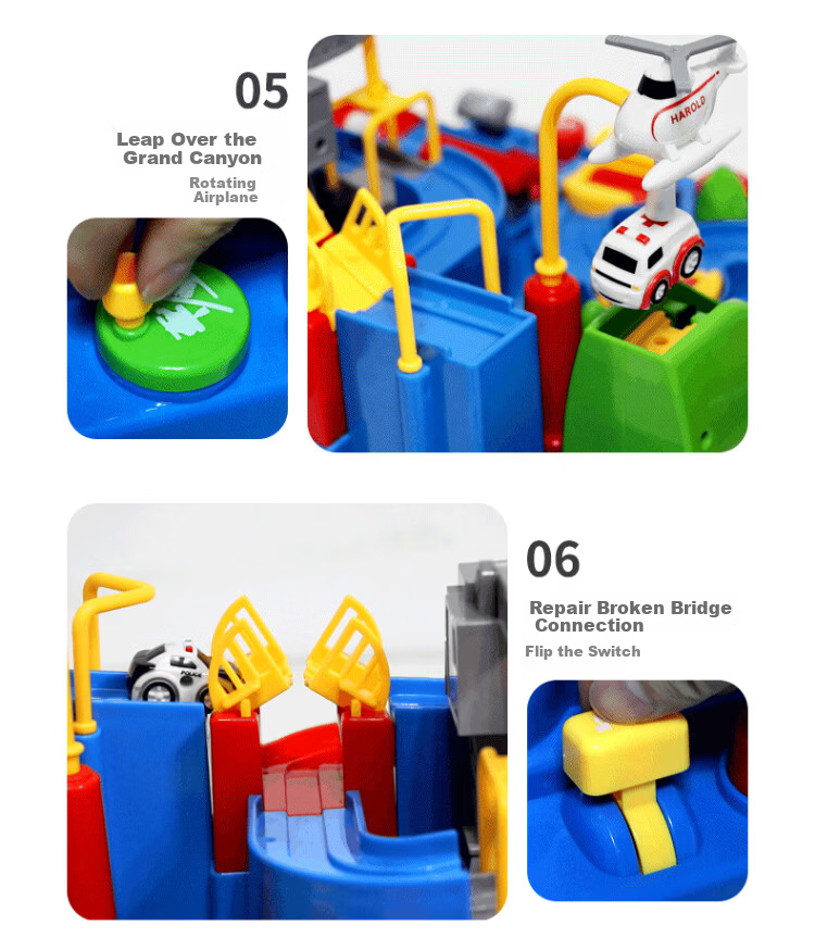 Guangduola Children's Track Car Toy Adventure Challenge Toy for Boys Ages 3-6 Birthday New Year Gift 7