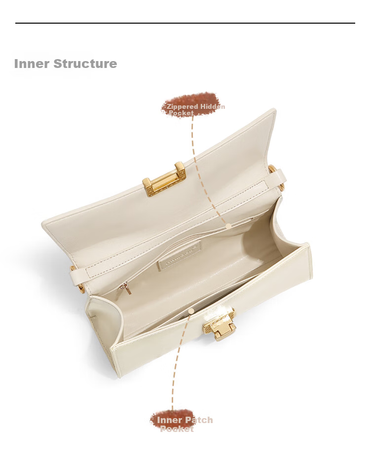 Miaodi 2026 Workplace Underarm Baguette Bag Cowhide Exquisite Niche Light Luxury Shoulder Crossbody Handbag Birthday Gift 25
