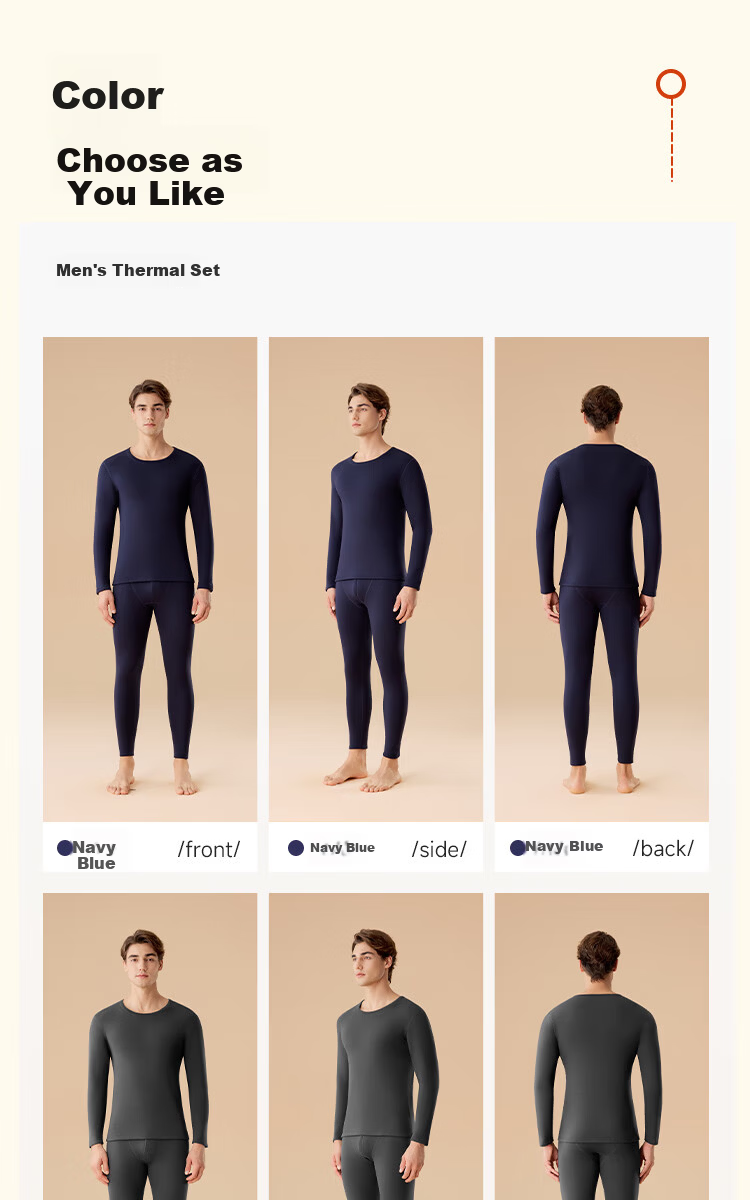 MiiOW Women's Thermal Underwear Set Autumn Long Johns Fleece Lined Thickened Warm Pants Thermal Clothing 19